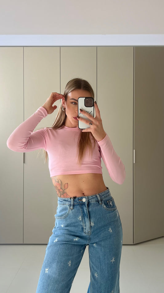 Maglia Crop Lumina rosa